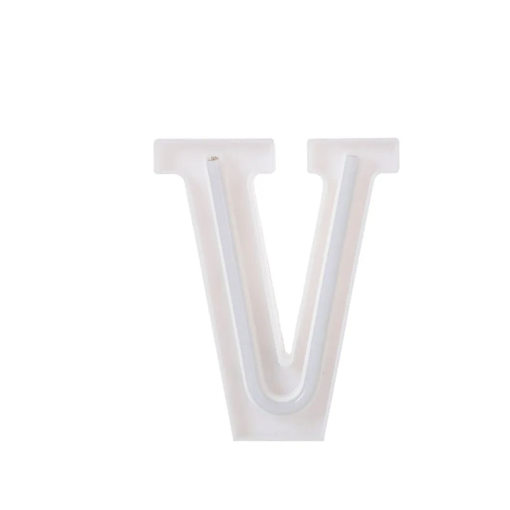 LED USB Letter Lights Light Up White Plastic Letters Standing Hanging A-Z symbol decorative letters holiday led night lights