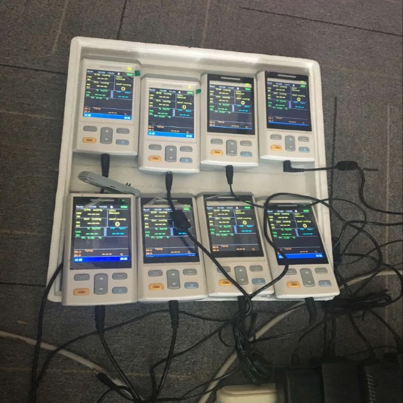 3 5 дюймовый цветной TFT ручной монитор жизненно важных сигналов Meansing Spo2 + NIBP