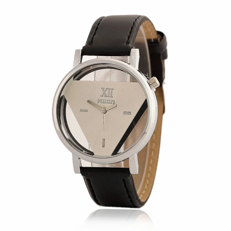 Relojes Mujer 2018 Британская мода ретро кожаные часы Женское платье Перевернутый