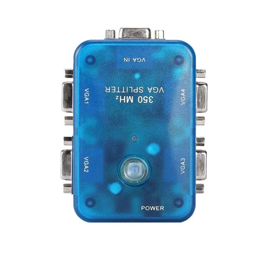 MT-VIKI 350Mhz 4 Port VGA Video Splitter Distributor I input to Output 1 PC computer monitors Maituo 3504A | Электроника