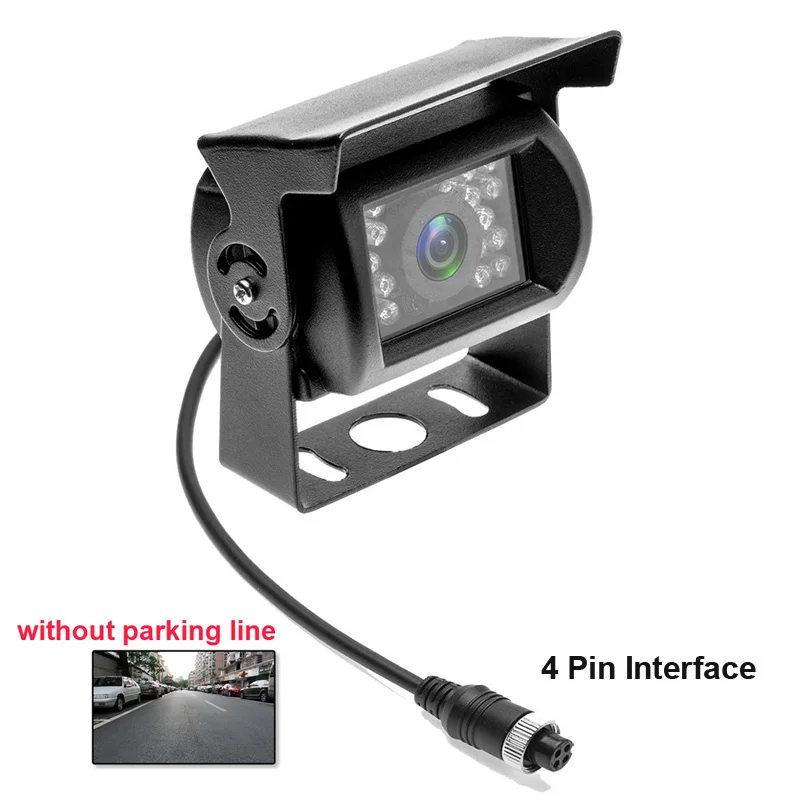 without parking line Yuanting тяжелой нагрузке 4 Pin/RCA автомобиля сзади/вид сбоку Камера мм, удлиняющий кабель, для тележка на колесах автобуса прицеп ИК Ночное видение Водонепроницаемый - Название цвета: without parking line
