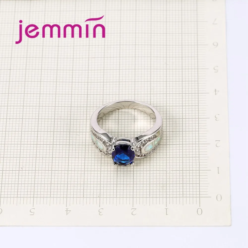 Сапфировое Кристальное обручальное кольцо для невест прозрачные стразы белый