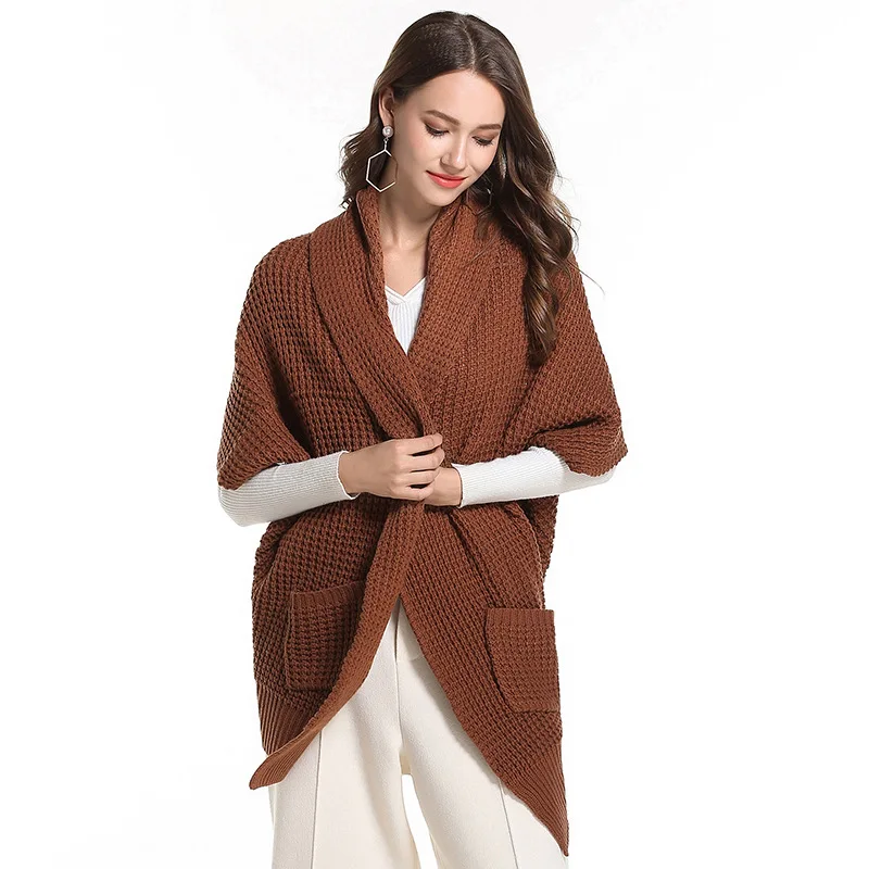 Chompas de mujer para el invierno 2019 Fashion Kardigany Women Sweaters Half Batwing Sleeve Asymmetrical Sueter Mujer Invierno | Женская