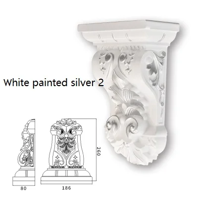 Европейский 26*18,6*8 см пластик Corbel Corbels архитектурная мебель украшения золото серебро античная Ручная роспись - Цвет: 9
