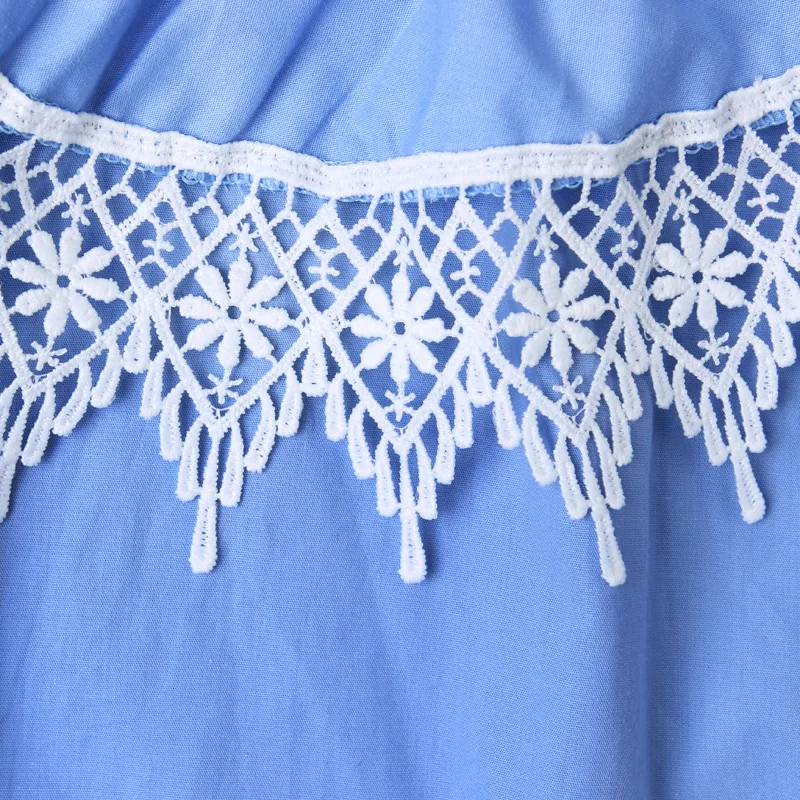 2017 Летние Новорожденного Девушки Круглым Воротом Оборками С Коротким Рукавом