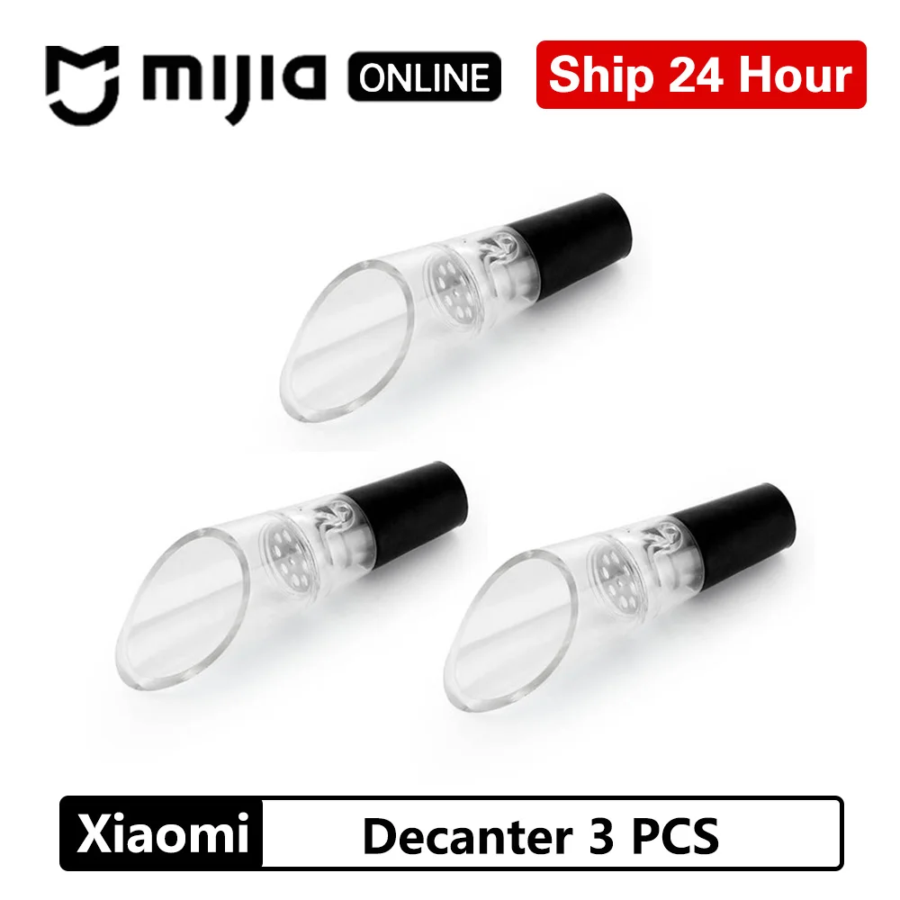 Decanter 3pcs Xiaomi Mijia из нержавеющей стали Быстрый аэратор для винного графина Pour Spout Бутылка пробка аэрирование Мини Портативный винный фильтр - Цвет: Decanter 3pcs