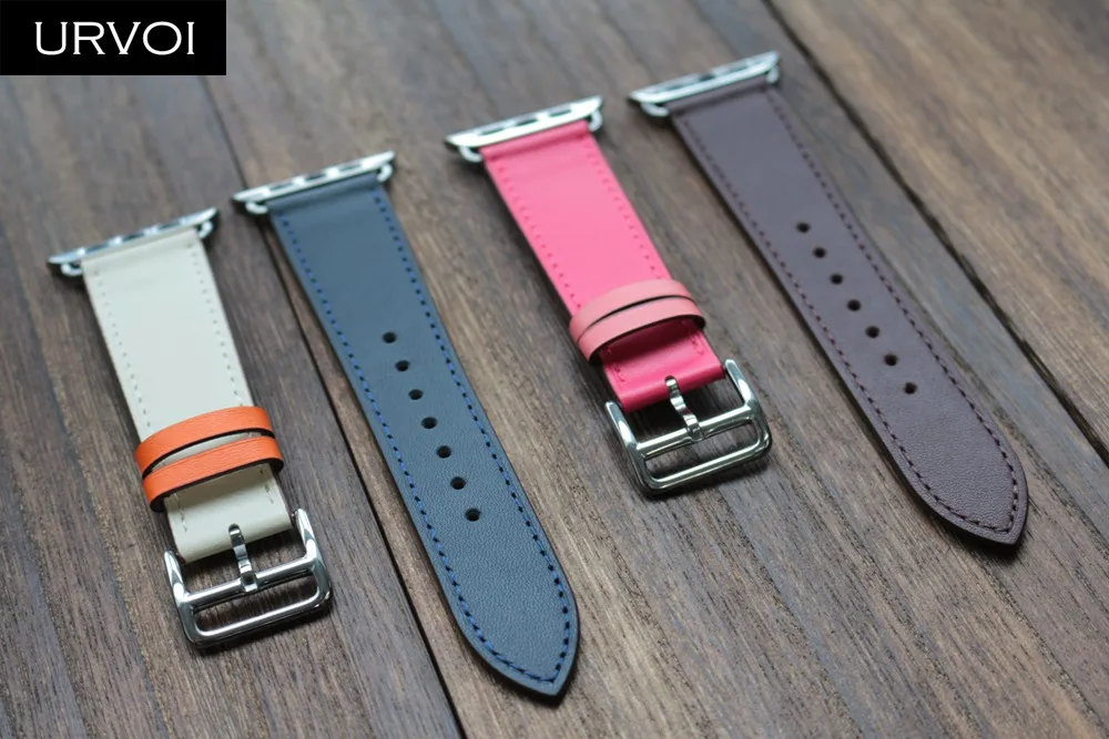 URVOI один ремешок для apple watch серии 5/4 3/2/1 Swift кожаный iwatch наручные классический