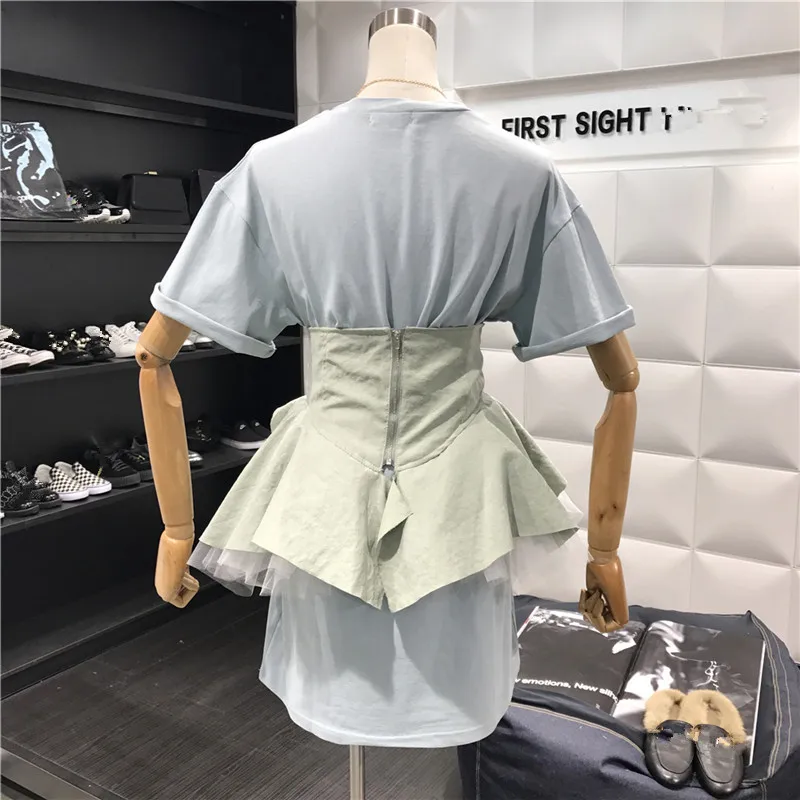 Neploe летние однотонные завязки Для женщин Vestidos Verano 2019 Мода o-образным вырезом