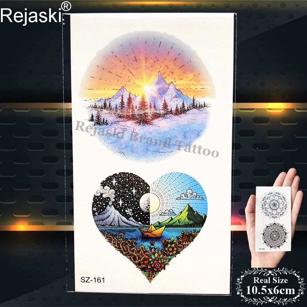 Водостойкая тату наклейка Rejaski для женщин тела руки временная татуировка мужчин