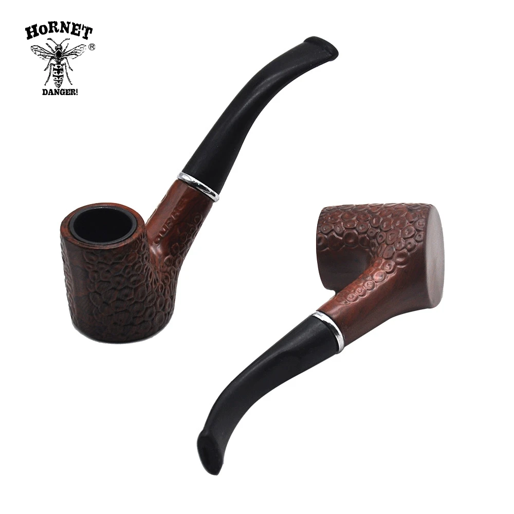 HORNET Классический Прочный ручной работы смолы табачная трубка металлическая чаша