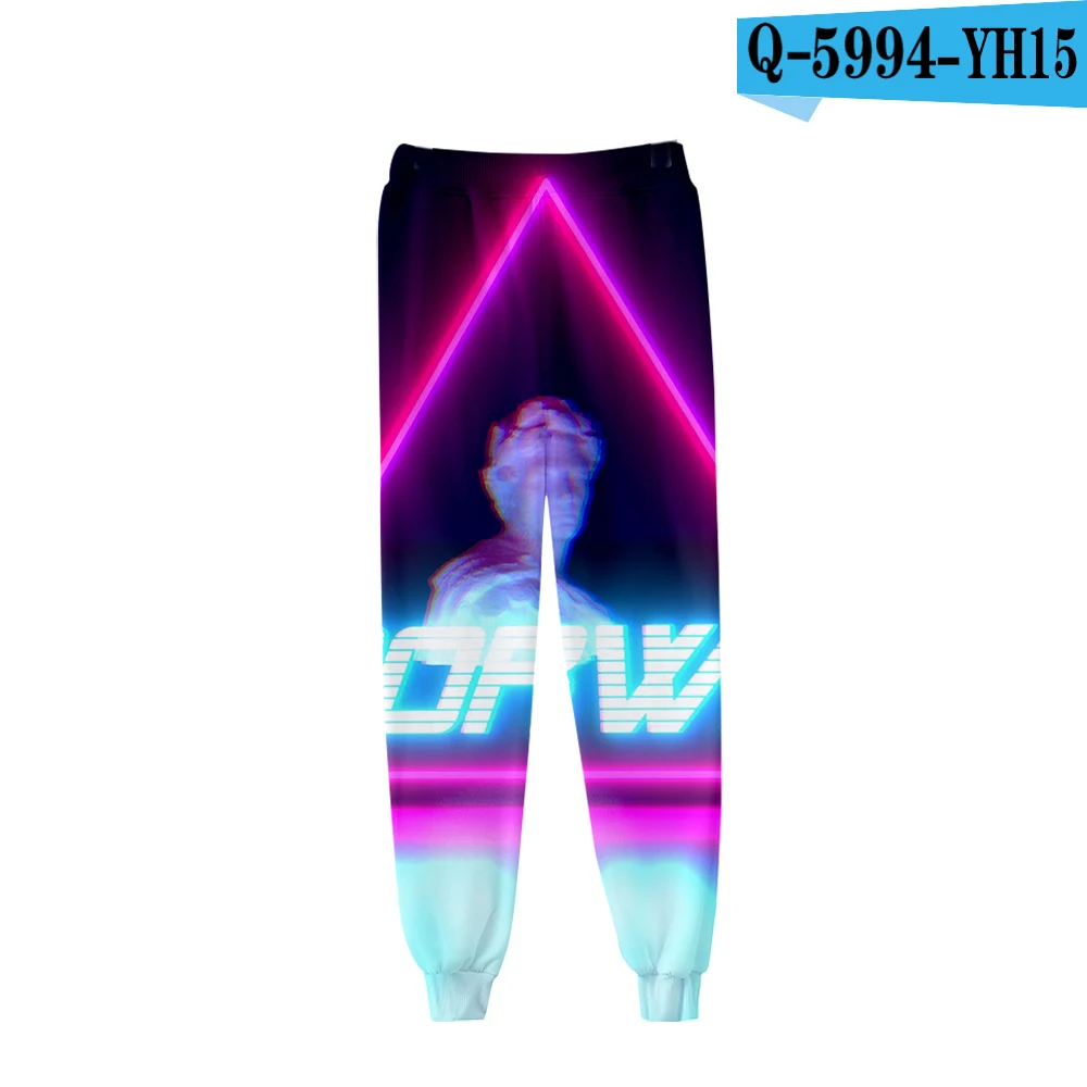 Vaporwave, 3D принт, штаны для бега, Женская/Мужская модная уличная одежда, длинные штаны, Новое поступление, горячая Распродажа, повседневные спортивные штаны - Цвет: Серебристый