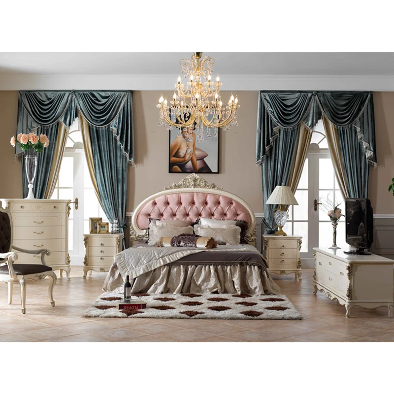 CBMMART античный внешний вид мебель для спальни двуспальные кровати наборы|Наборы