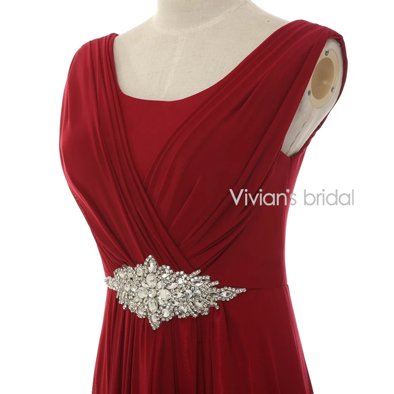 Vivian's Bridal элегантное ТРАПЕЦИЕВИДНОЕ длинное вечернее платье со стразами длиной