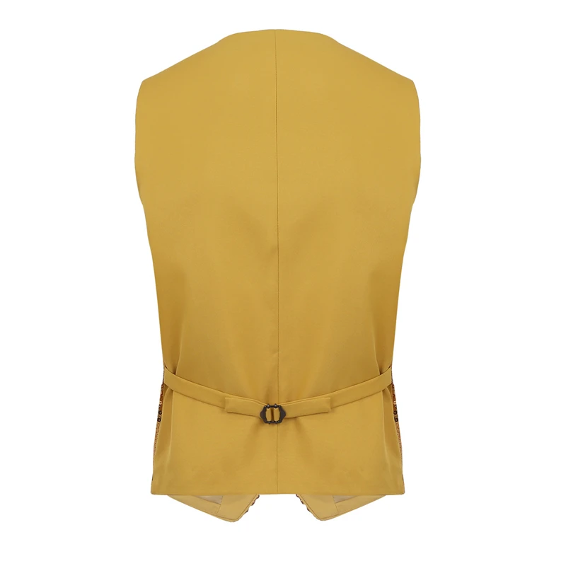 Мужской облегающий Блестящий жилет с V-образным вырезом без рукавов на пуговицах