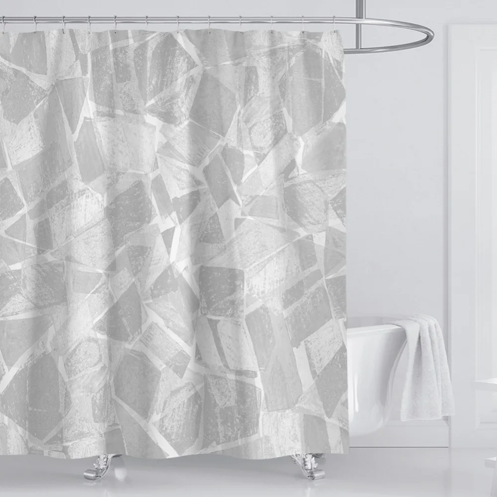 

marble shower curtain waterproof bathroom curtain bath polyester fabric shower curtain set with rings