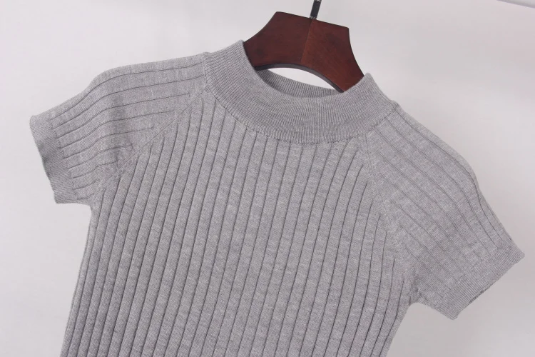 Базовая футболка женская тонкая трикотажная женский топ 2019|poleras de mujer|women tshirtbasic t