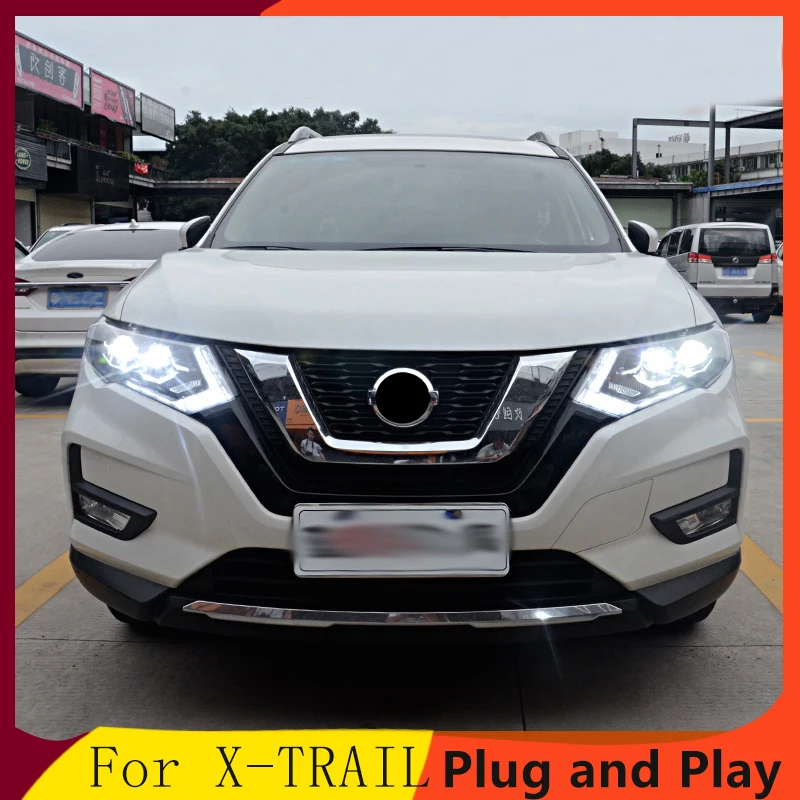 

2Pcs LED Headlights For Nissan X-Trail 2017 led car lights Angel eyes xenon HID KIT Fog lights LED Daytime Running Lights