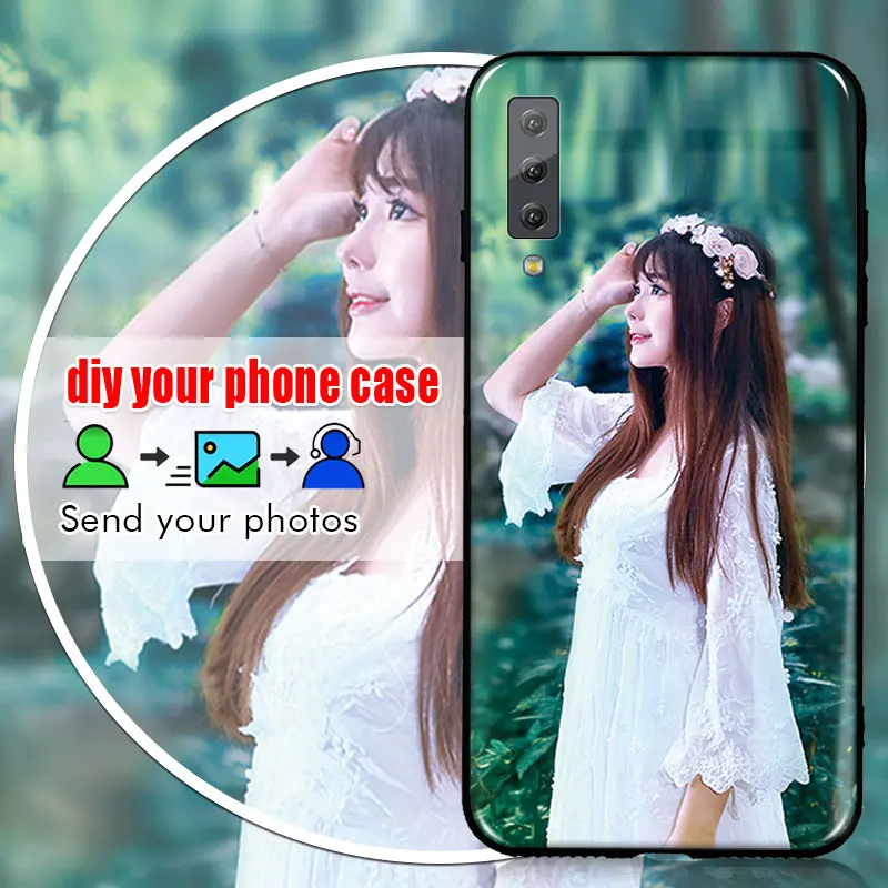 Для Samsung A7 2018 чехол для телефона DIY индивидуальное фото имя на заказ Печать вашего