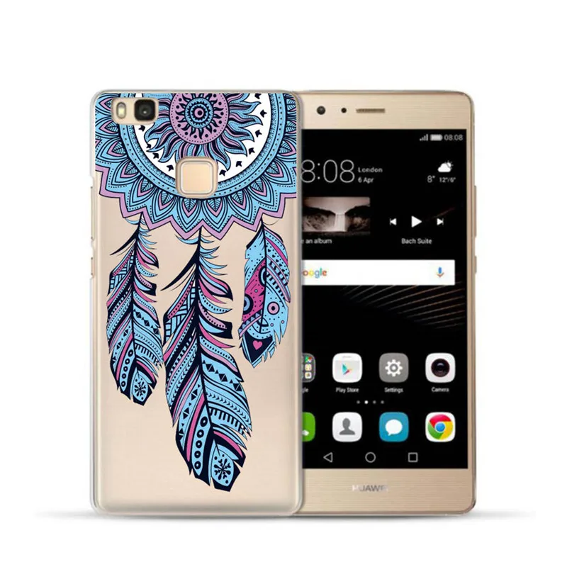 Мягкий прозрачный чехол из ТПУ для Huawei Ascend P8 P9 Lite 2017 P10 P20 lite Plus Ловец снов мягкий