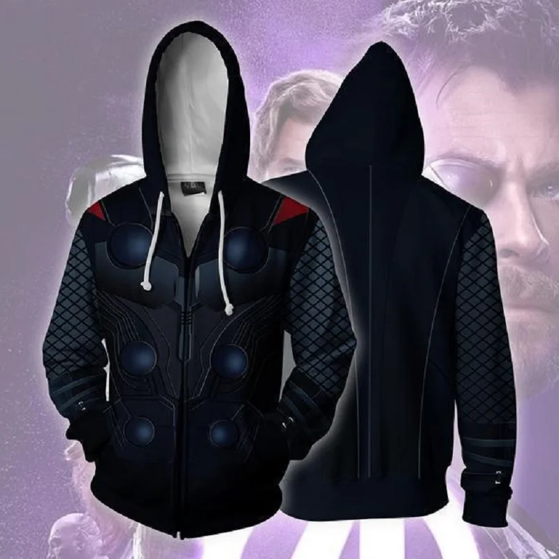 Мстители: толстовка с капюшоном Endgame костюм для косплея Тора куртка пальто