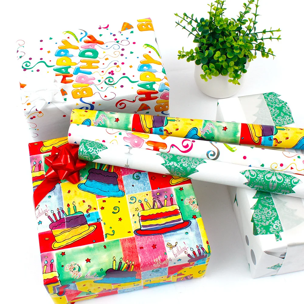 

10pcs Christmas Tissue Paper Birthday Gift Packing Kraft Paper DIY Craft Paper Flowers Bouquet Wrapping Christmas Decor for Home