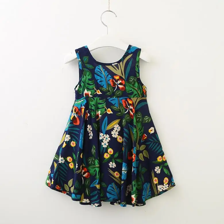 2018 Summer Baby Girls Cotton Printed Vest Dress Princess Kids Cute Soft Clothing 6 pieces/lot Wholesale | Детская одежда и обувь