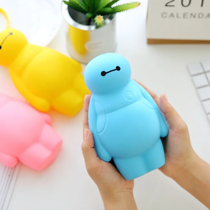 100 шт./лот Симпатичные Baymax Дизайн резиновая пенал Роман Карандаш сумка портмоне