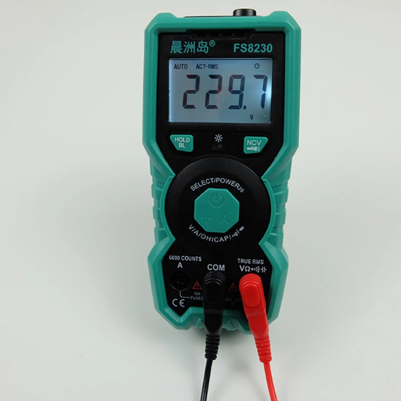 Цифровой Высокоточный мультиметр FS8230 вольтметр true RMS конденсатор сопротивления