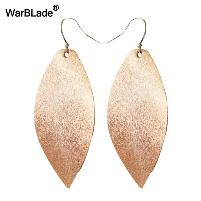 

WarBLade 10 Pair Fashion Colorful Leaf Leather Earrings For Women Vintage Bohemia Long Drop Dangle Earring Statement Earrings