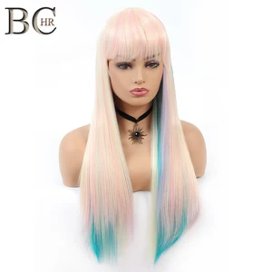 Длинный прямой синтетический парик для косплея светлой принцессы BCHR
