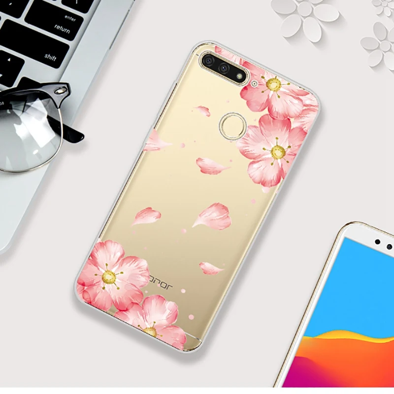 UTOPER Case For Huawei Honor 7A Silicon Soft Flamingo 7X Funda 7C Y6 Y7 Prime 2018 Enjoy 8E Pro |
