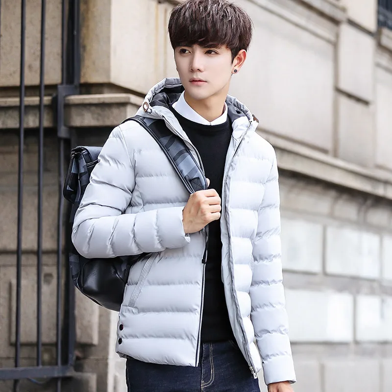 Мужская верхняя одежда с капюшоном повседневная универсальная теплая хлопковая