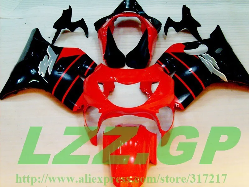 

Injection red black Fairing kits for HONDA CBR600 F4 1999 2000 CBR600F4 99 00 CBR 600 1999 2000 motorcycle fairings set #0V0A1ES