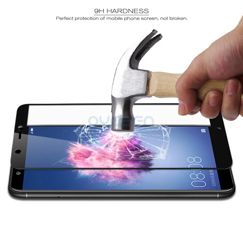 Полное покрытие закаленное стекло для Huawei P Smart FIG-LX1 5 65 дюймов 9H Взрывозащищенный