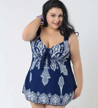 XL-10XL, супер большой танкини размера плюс, купальник, избыточный вес, женское платье для полных женщин, большой купальник, юбка, 6xl, 7xl, 8xl, монокини, стринги, бикини - Цвет: Light Blue