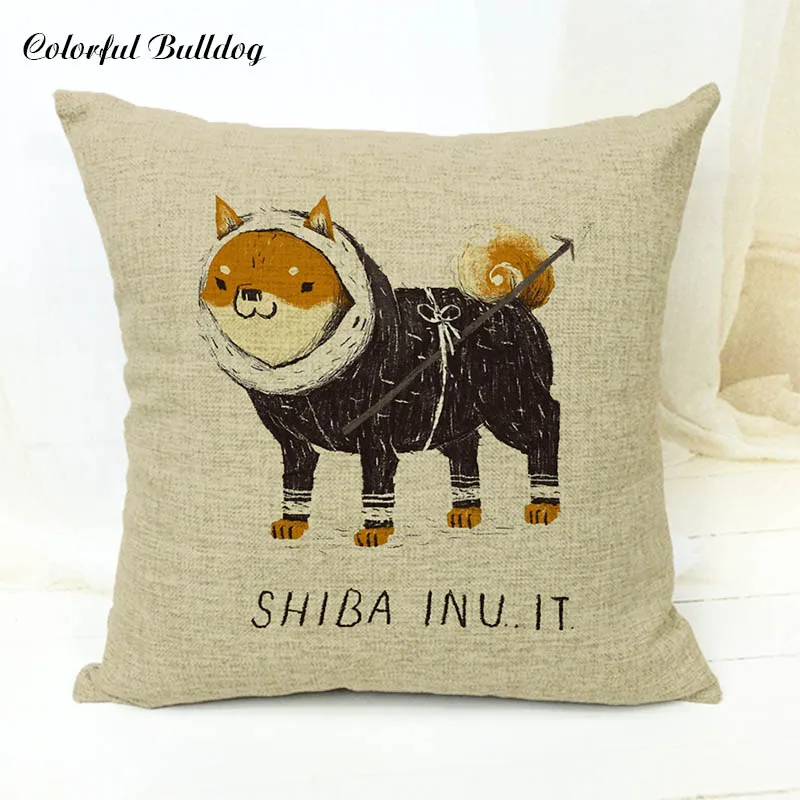 Милый и забавный чехол для подушки с изображением животных в скандинавском стиле
