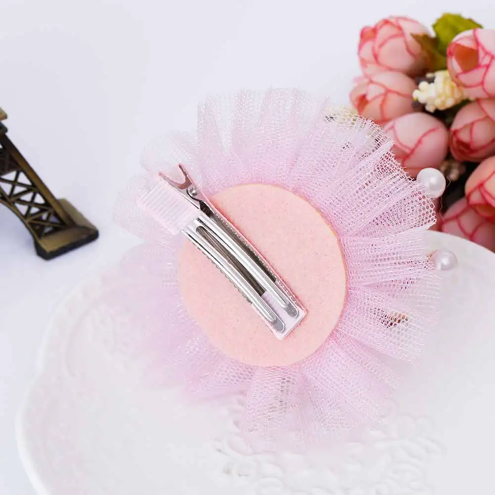 FAMSHIN 1 шт. милые девушки корона принцесса зажим для волос кружева жемчужина