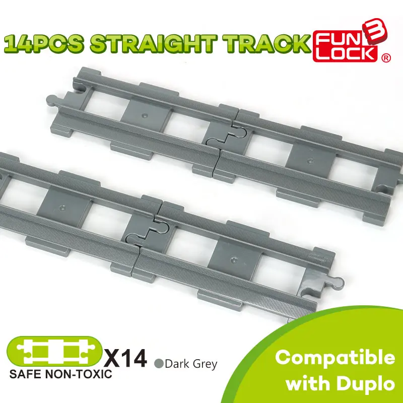 Детский конструктор Funlock Duplo трек на поезде круглая железная дорога развивающие