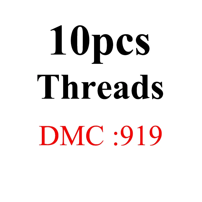 Снеговик, рукоделие вышивка 1,2 м разноцветная опция DMC893-926 10 шт./партия вышивка крестиком хлопковое шитье, моток пряжи вышивка нить - Цвет: 1.2mthread-DMC919