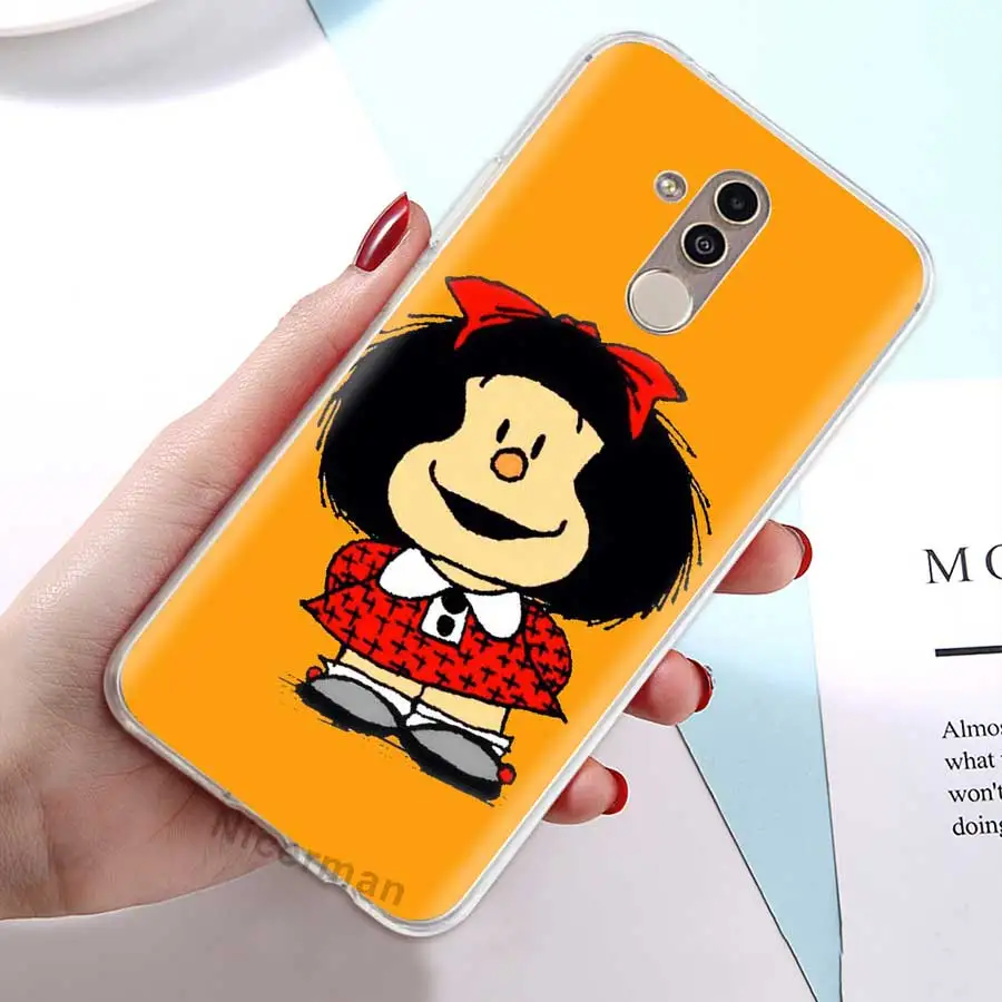 Силиконовый чехол из ТПУ для huawei mate 30 5G 10 20 Lite P30 P20 Pro Чехол Mafalda мультяшный мягкий прозрачный чехол