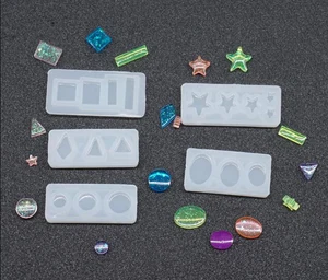 Круглые овальные квадратные серьги-гвоздики в виде геометрических фигур, силиконовая форма для ювелирных украшений, подвеска, резиновая силиконовая форма сделай сам, эпоксидная смола, форма