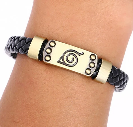 J Store Kids Toys Cartoon Anime bracelet Konoha Sharingan Wrist braid leather jewelry | Украшения и аксессуары