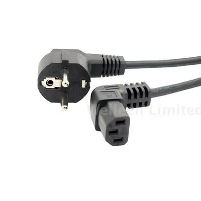 ЕС PDU UPS шнур питания переменного тока, Европейский 3Pin штекер для IEC 320 C13 вверх/вниз Угловой кабель адаптера питания для настенного крепления тв