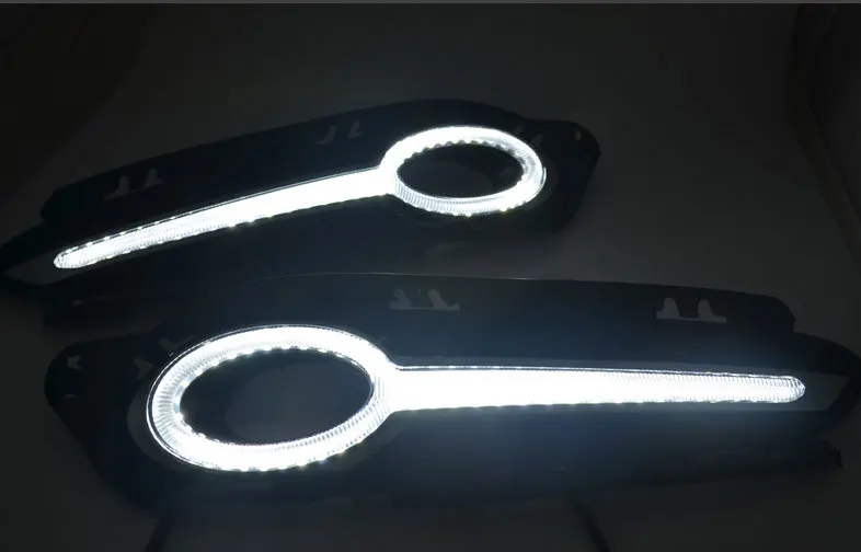 Lampever 2 шт. Автомобильный светодиодный DRL дневные ходовые огни противотуманная фара сигнал поворота и затемнение стиль для Honda HR-V HRV vezel