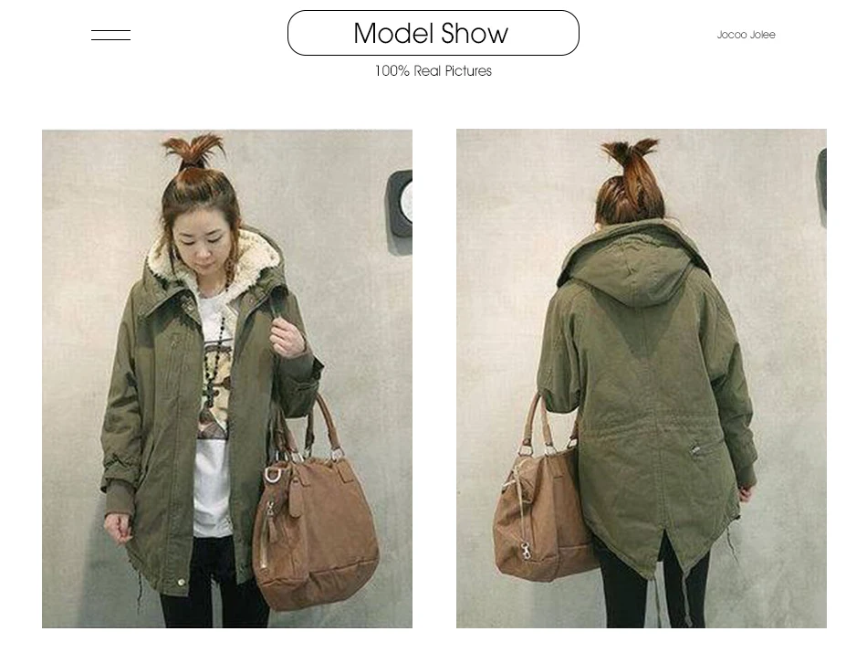 Jocoo Jolee женские парки зимние пальто с капюшоном толстые хлопковые теплые женские куртки модные стеганые пальто средней длины Верхняя одежда размера плюс 5XL