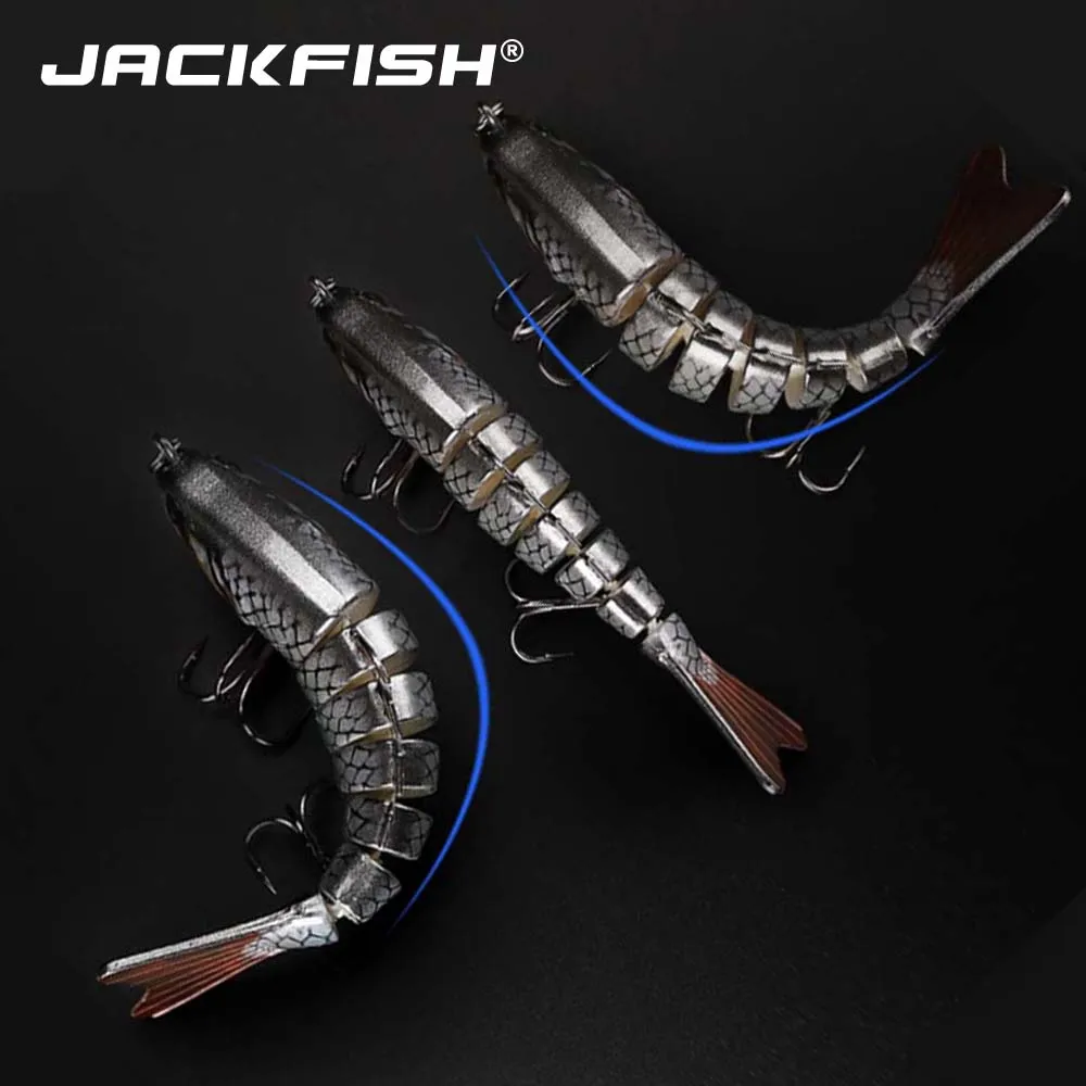 JACKFISH 7 сегментов плавающая приманка для рыбалки жесткая 9 6 см 15 г Реалистичная Isca