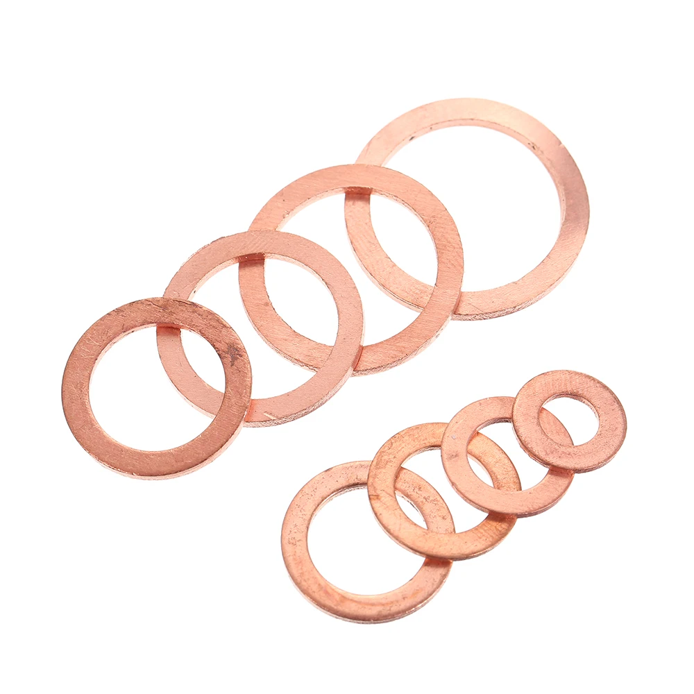 Комплект уплотнительных колец из твердой меди 80 шт./компл. 8 размеров комплект для