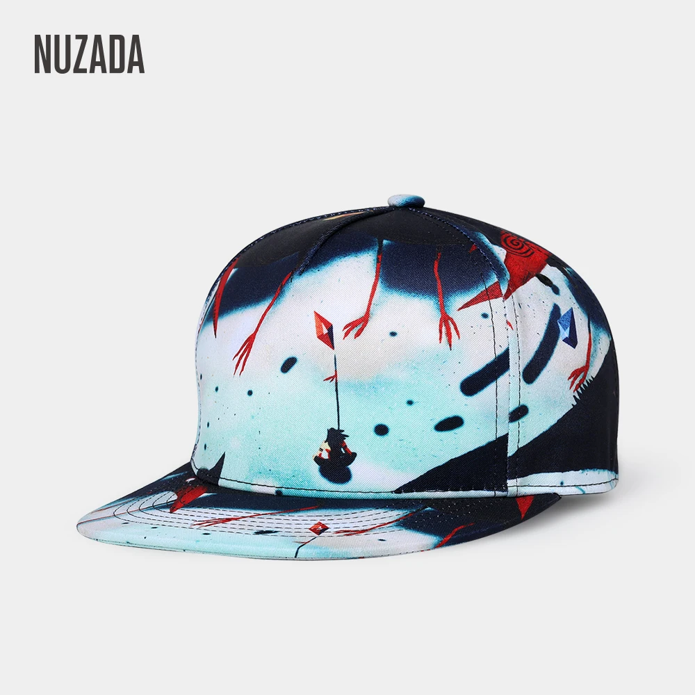 

NUZADA Brand Exclusive Design 3D Printing Hip Hop Cap For Men Women Neutral Couple Original Punk Art Pattern High Quality Caps