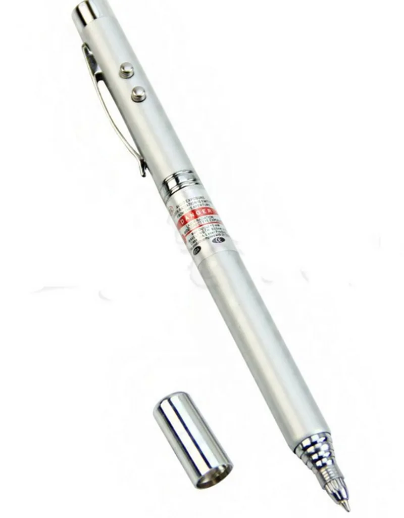 

300PCS 4 in 1 PowerPoint Laser Pointer Pen Telescopic Teaching Tool Ball Pen Red