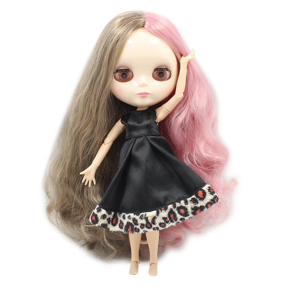 Кукла Blyth ICY DBS без челки Розовые Смешанные светильник коричневые волосы с